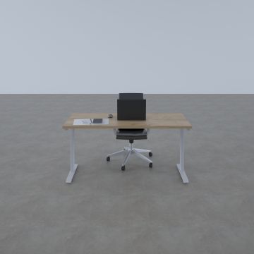 ToHi Desk - Yükseklik Ayarlı Masa 160x80 - Meşe+Beyaz