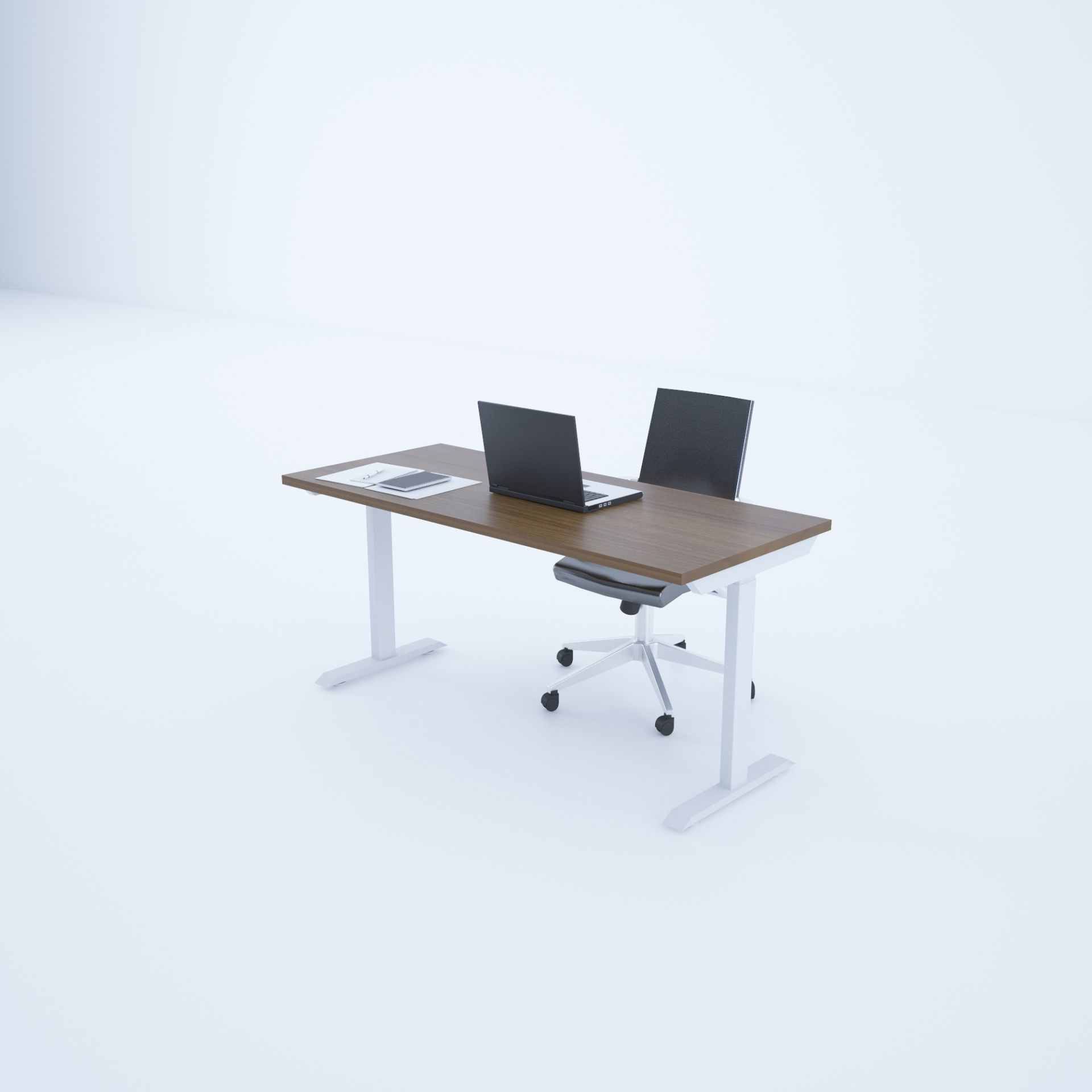 ToHi Desk - Yükseklik Ayarlı Masa 180x80 - Ceviz+Beyaz
