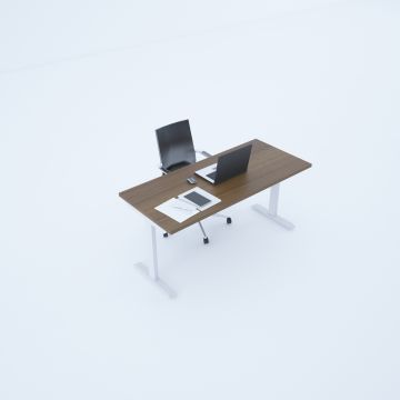 ToHi Desk - Yükseklik Ayarlı Masa 180x80 - Ceviz+Beyaz