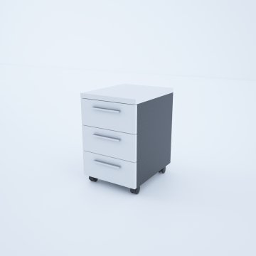 3 Çekmeceli Hareketli Keson Beyaz