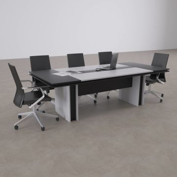 Rectan Toplantı Masası L 240x110 - Beyaz+Antrasit