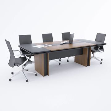 Rectan Toplantı Masası L 240x110 - Ceviz+Antrasit