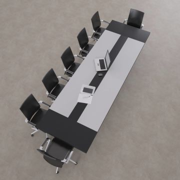 Rectan Toplantı Masası L 360x110 - Beyaz+Antrasit