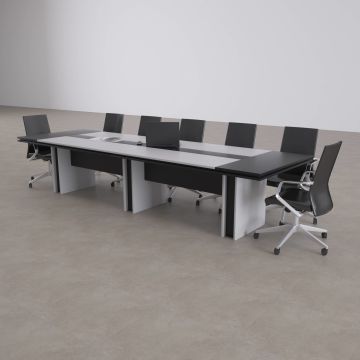 Rectan Toplantı Masası L 360x110 - Beyaz+Antrasit