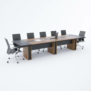 Rectan Toplantı Masası L 360x110 - Ceviz+Antrasit