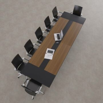 Rectan Toplantı Masası L 360x110 - Ceviz+Antrasit