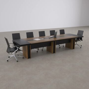 Rectan Toplantı Masası L 360x110 - Ceviz+Antrasit