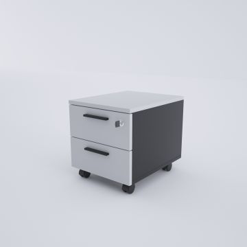 2 Çekmeceli Hareketli Keson Beyaz+Antrasit