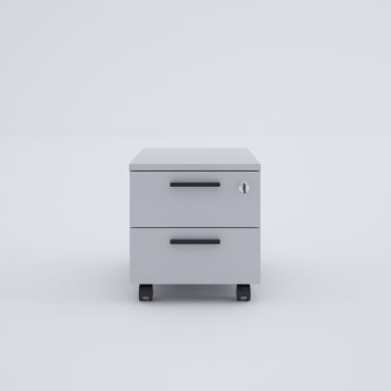 2 Çekmeceli Hareketli Keson Beyaz+Antrasit