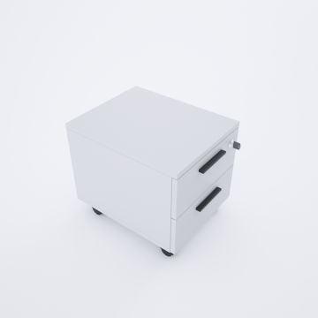 2 Çekmeceli Hareketli Keson Beyaz+Beyaz