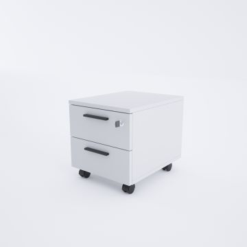 2 Çekmeceli Hareketli Keson Beyaz+Beyaz