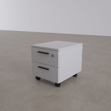 2 Çekmeceli Hareketli Keson Beyaz+Beyaz