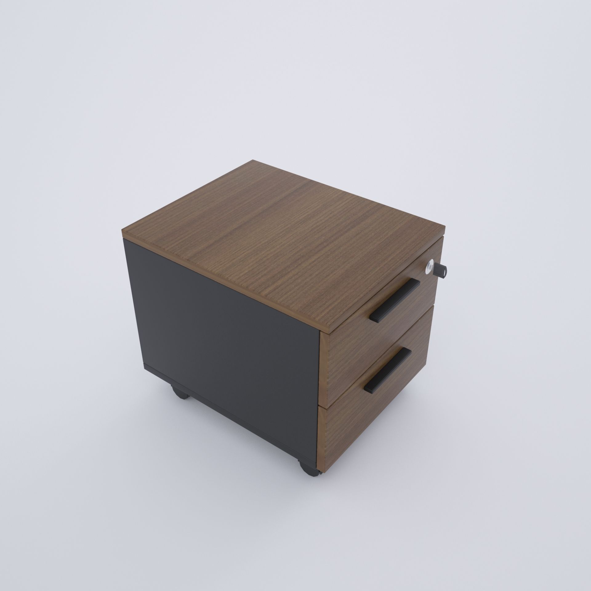 2 Çekmeceli Hareketli Keson Ceviz+Antrasit