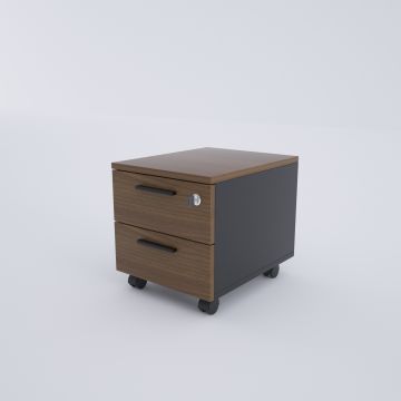 2 Çekmeceli Hareketli Keson Ceviz+Antrasit