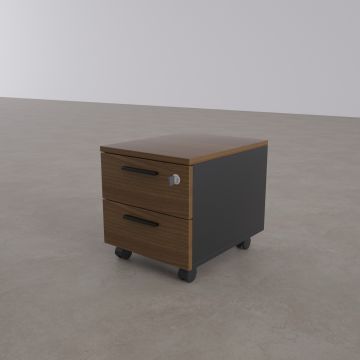 2 Çekmeceli Hareketli Keson Ceviz+Antrasit