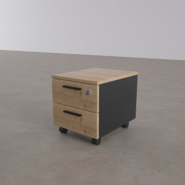 2 Çekmeceli Hareketli Keson Meşe+Antrasit