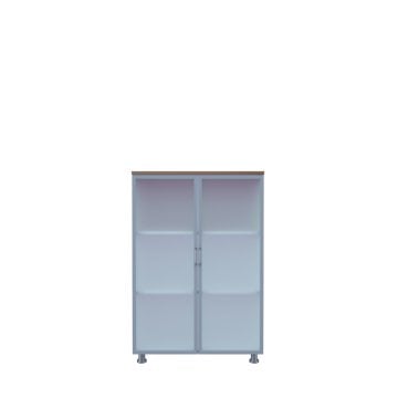 80'lik Tam Alüminyum Cam Kapaklı Dosya Dolapları 120h