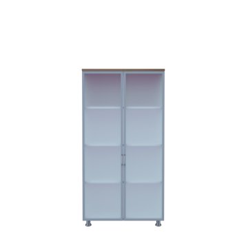 80'lik Tam Alüminyum Cam Kapaklı Dosya Dolapları 160h