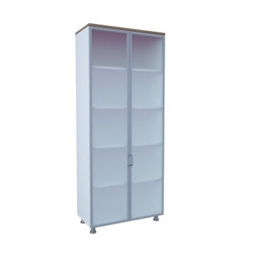 80'lik Tam Alüminyum Cam Kapaklı Dosya Dolapları 190h
