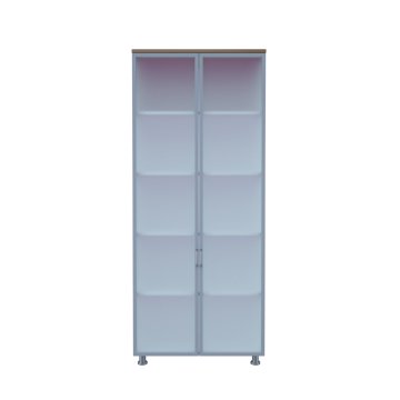 80'lik Tam Alüminyum Cam Kapaklı Dosya Dolapları 190h