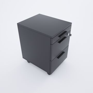 2 Çekmeceli ve 1 Kalemlikli Hareketli Keson Antrasit+Antrasit