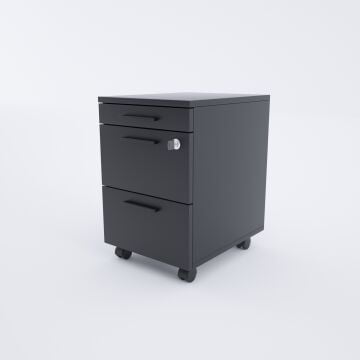 2 Çekmeceli ve 1 Kalemlikli Hareketli Keson Antrasit+Antrasit