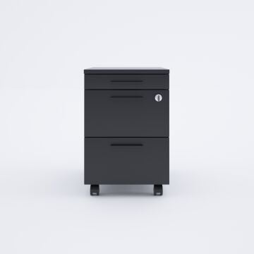 2 Çekmeceli ve 1 Kalemlikli Hareketli Keson Antrasit+Antrasit