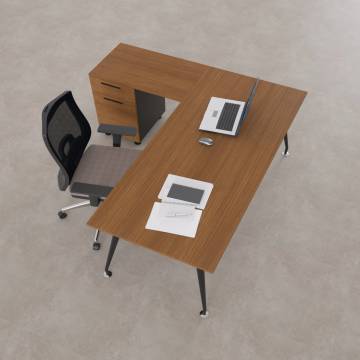 İvory Keson Etajerli Çalışma Masası