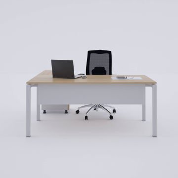 Cube-40 Keson Etajerli Çalışma Masası 140x80 - Meşe