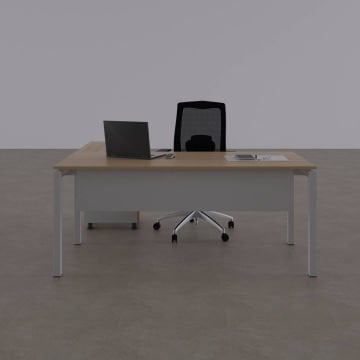 Cube-40 Keson Etajerli Çalışma Masası 140x80 - Meşe