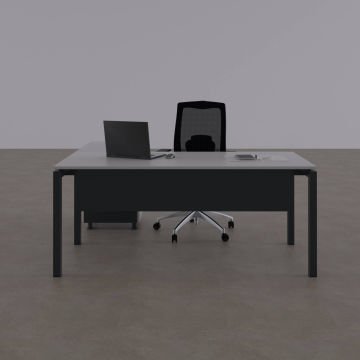 Cube-40 Keson Etajerli Çalışma Masası 160x80 - Beyaz