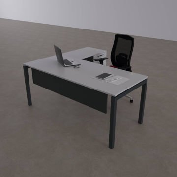 Cube-40 Keson Etajerli Çalışma Masası 180x80 - Beyaz