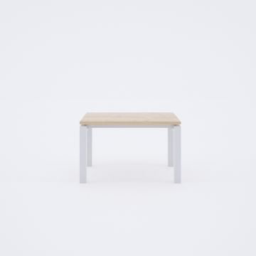 Cube 40 Sehpa 50x50 - Meşe+Beyaz