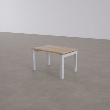 Cube 40 Sehpa 50x50 - Meşe+Beyaz