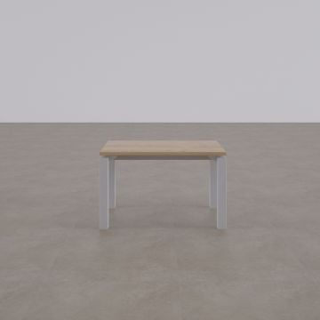 Cube 40 Sehpa 50x50 - Meşe+Beyaz