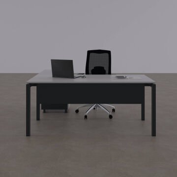 Cube-40 Keson Etajerli Çalışma Masası 200x80 - Beyaz