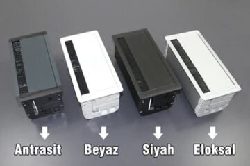 Masa Üstü Priz Kutusu(Alüminyum) 10 modül