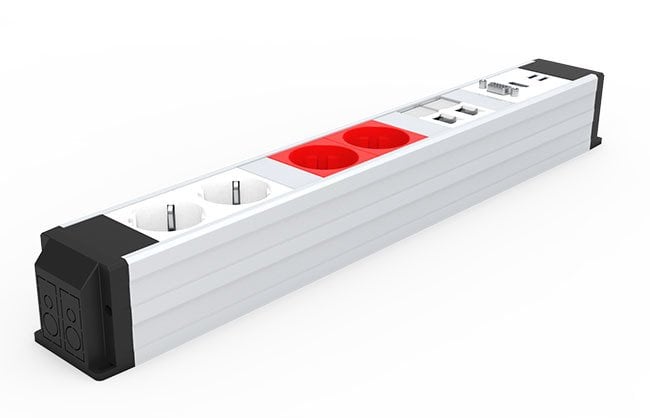 Bürotik Priz Kutusu(Alüminyum) 6 modül