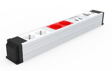 Bürotik Priz Kutusu(Alüminyum) 6 modül