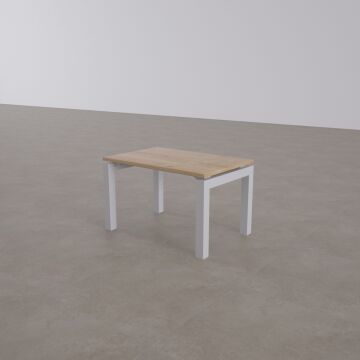 Cube 40 Sehpa 75x50 - Meşe+Beyaz