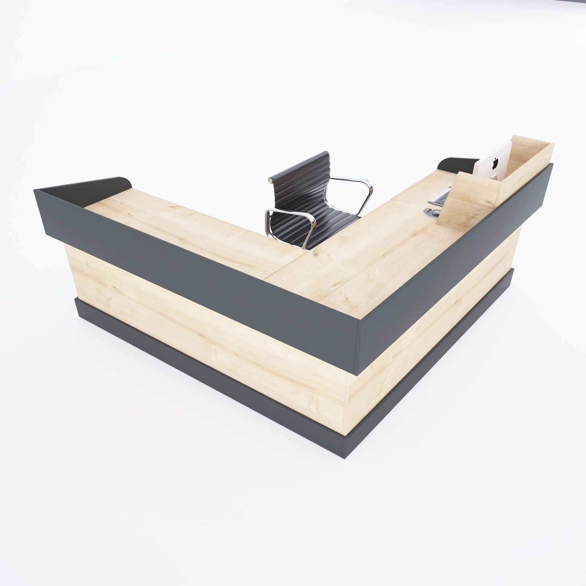 Banko 1 L 160x160 - Meşe+Antrasit