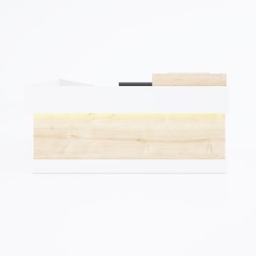 Banko 1 L 160x160 - Meşe+Beyaz