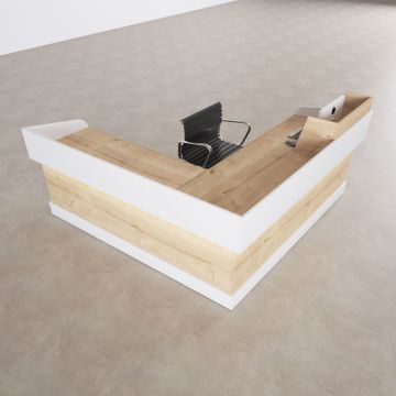 Banko 1 L 160x160 - Meşe+Beyaz