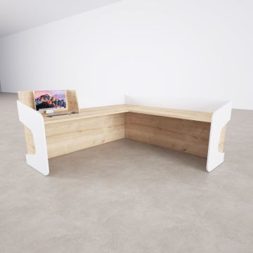 Banko 1 L 160x160 - Meşe+Beyaz