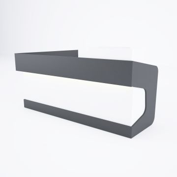 Banko 1 L 180x160 - Beyaz+Antrasit