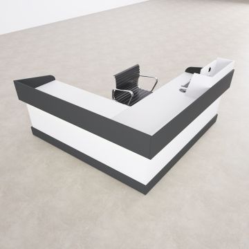 Banko 1 L 180x160 - Beyaz+Antrasit