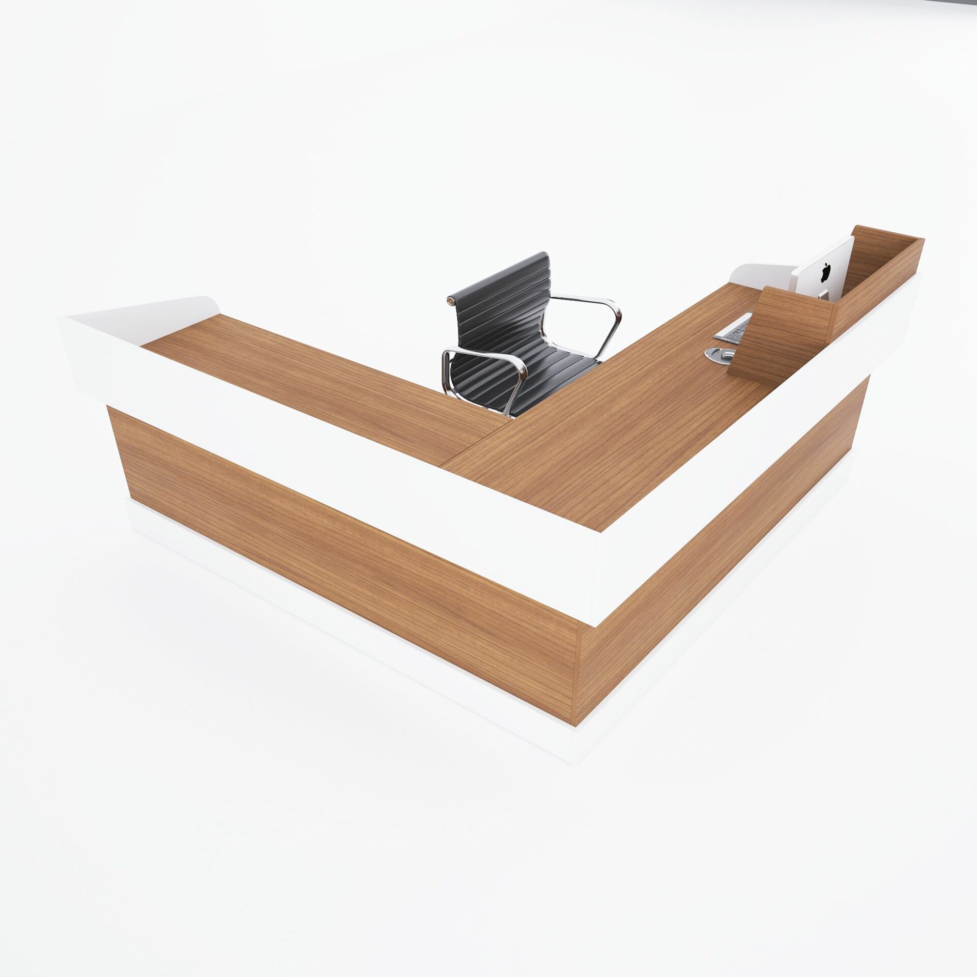 Banko 1 L 180x160 - Ceviz+Beyaz