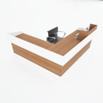 Banko 1 L 180x160 - Ceviz+Beyaz