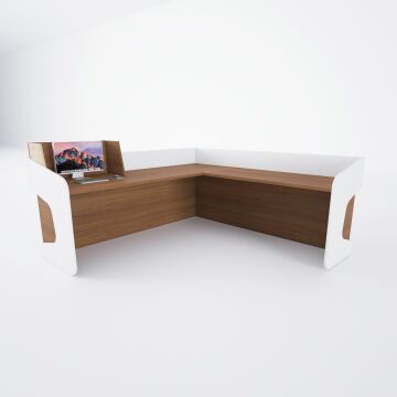 Banko 1 L 180x160 - Ceviz+Beyaz