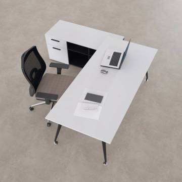 İvory 120cm Alt Etajerli Çalışma Masası
